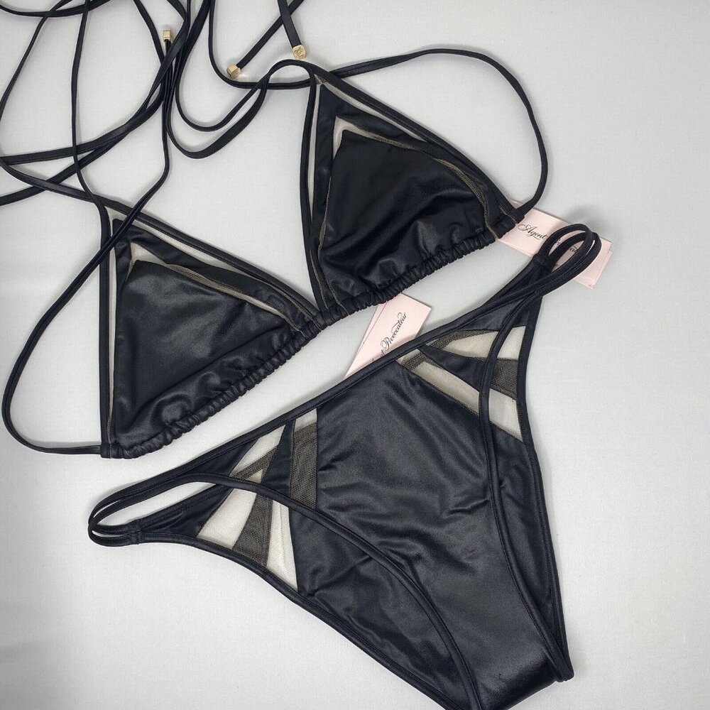 Agent Provocateur Tora Black Sand Bikini Set AP4 Large NWT - Picture 12 of 16